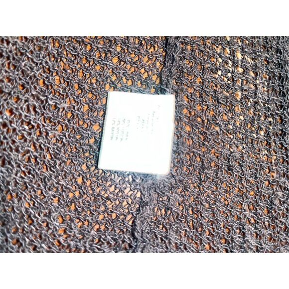 Eileen Fisher Small Gray Loose Weave Cardigan see note - Picture 2 of 8